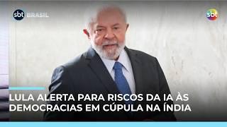 Lula critica big techs e alerta para riscos da IA às democracias em cúpula na Índia 