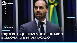 Moraes prorroga inquérito que investiga atuação de Eduardo Bolsonaro nos EUA | #SBTBrasil 