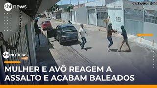 Tentativa de assalto no DF termina com motorista e idoso baleados | #SBTNoticias