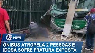Ônibus invade casa e atropela duas pessoas em São Paulo | #SBTNews (19/03/25)