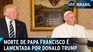 Donald Trump participa de cerimônia de Páscoa e lamenta morte de papa | SBT Brasil (21/04/25)