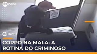 Polícia do RS divulga imagens da rotina de suspeito que ocultou corpo de mulher em mala | #SBTManhã
