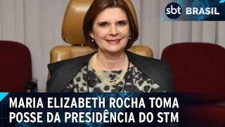 Primeira mulher a presidir Superior Tribunal Militar toma posse | SBT Brasil (12/03/25)