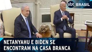 Benjamin Netanyahu e Joe Biden se encontram na Casa Branca pela primeira vez 