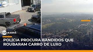 Polícia procura quadrilha perigosa que roubou carro de luxo | #SBTManhã