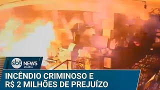 Incêndio criminoso destrói lojas e causa prejuízo de R$ 2 milhões | #SBTNews Manhã (26/03/25)