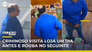 Criminoso visita loja antes e assalta comércio no dia seguinte | Primeiro Impacto (23/05/25)