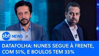 Datafolha: Nunes segue à frente, com 51%, e Boulos tem 33%