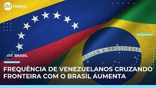 Fronteira do Brasil com a Venezuela tem aumento na chegada de imigrantes | #SBTBrasil 