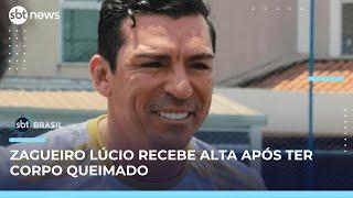 Ex-zagueiro Lúcio recebe alta três semanas após ter parte do corpo queimado | SBT Brasil (04/06/25)