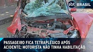 Homem fica tetraplégico após acidente no RJ; motorista de app não tinha CNH | SBT Brasil (10/03/25)