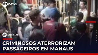 Passageiros são assaltados dentro de ônibus em Manaus | #SBTNotícias