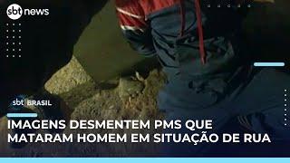 Gravação desmente versão de policiais que mataram homem em situação de rua em SP | #SBTBrasil 