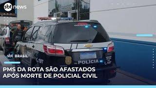 Justiça determina afastamento de PMs da Rota envolvidos na morte de policial civil | #SBTBrasil 