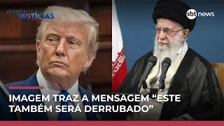Líder do Irã publica charge ameaçadora contra Trump em meio aos protestos | #CentraldeNotícias