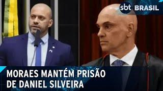 Moraes nega pedido da defesa e mantém prisão de Daniel Silveira | SBT Brasil (28/12/24)