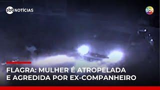 Homem é preso após agredir e atropelar ex-companheira | #SBTNotícias