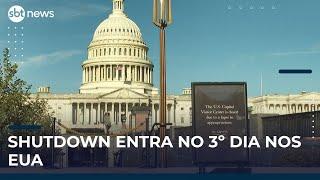 Paralisação nos EUA: Shutdown chega ao 3º dia e Senado tenta nova votação | #MapaMundi
