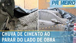 Mulher estaciona perto de obra e tem carro “cimentado” | Primeiro Impacto (13/01/25)