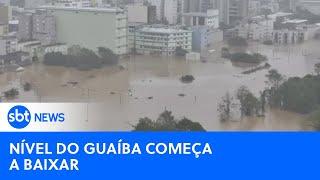 Nível do Guaíba começa a baixar após quase bater recorde histórico | #SBTNewsnaTV (16/05/24)