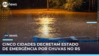 Chuvas no sul: cinco cidades decretam emergência; Jaguari está em calamidade pública | #SBTBrasil
