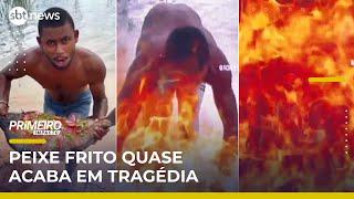 Fogo e perigo: Fritura de peixe quase termina em tragédia | #PrimeiroImpacto