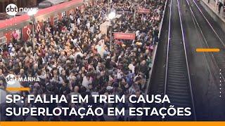 SP: trem da CPTM descarrila e provoca superlotação na Estação Luz | #SBTManhã