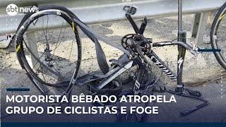 Motorista atropela grupo de ciclistas e foge sem prestar socorro em SP | #SBTNews (19/05/25)