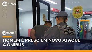 Homem é preso em novo ataque a ônibus na zona norte de SP | #SBTManhã