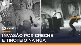 SP: Quadrilha tenta invadir condomínio por creche e troca tiros com a PM | #SBTManhã