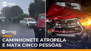 Cinco pessoas morrem atropeladas por caminhonete em Alagoas | #SBTNotícias