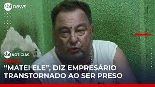 Transtornado e com pinos de cocaína, empresário que atirou em segurança é preso | #SBTNotícias