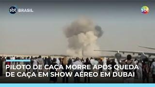 Caça indiano cai durante show aéreo em Dubai e piloto morre na hora