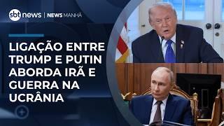 Ligação entre Donald Trump e Vladimir Putin aborda Irã e guerra na Ucrânia | #NewsManhã