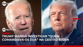 Trump pede investigação sobre uso de ‘caneta automática’ em atos de Biden | #SBTNotícias (05/06/25)