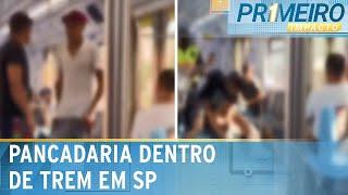 SP: Passageiros trocam socos em vagão de trem na frente de seguranças | Primeiro Impacto (18/12/24)