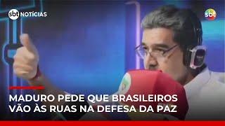 Maduro pede apoio dos brasileiros à soberania da Venezuela em meio à tensão com EUA | #SBTNotícias