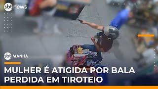 Mulher é baleada na nuca por bala perdida durante tiroteio motivado por vingança | #SBTManha