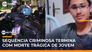 Jovem morre atropelado após fuga de tentativa de assalto no ABC Paulista | #SBTNotícias 1ª Edição