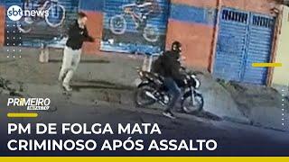 Policial militar mata criminoso após entregar pertences em roubo | #SBTManhã