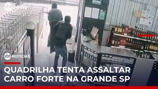 Criminosos armados com fuzis atacam carro-forte em Osasco (SP) | #SBTNotícias