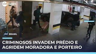 Quadrilha invade prédio em Ribeirão Preto, rende moradores e rouba seis apartamentos | #SBTBrasil