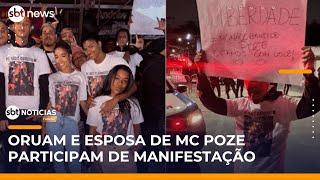 Oruam e esposa de Poze participam de manifestação contra prisão | #SBTNotícias 1ª Edição (31/05/25)