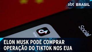 China avalia vender operação americana do TikTok para Elon Musk, diz agência | SBT Brasil (14/01/25)