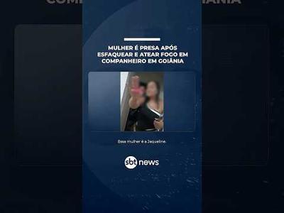 Mulher é presa após esfaquear e atear fogo em companheiro em Goiânia | #SBTNotícias