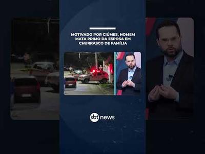 Motivado por ciúmes, homem mata primo da esposa em churrasco de família | #SBTNotícias