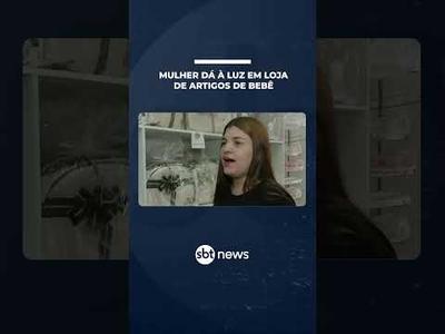 Mulher dá à luz em loja de artigos de bebê | #SBTNotícias
