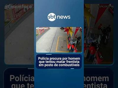 Polícia procura por homem que tentou matar frentista em posto de combustíveis | #SBTManhã