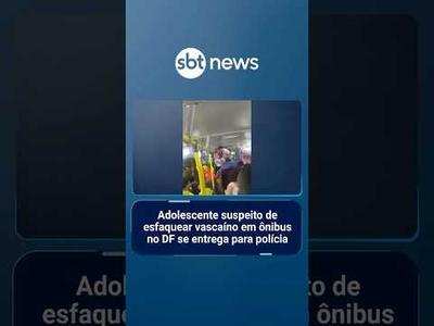 Adolescente suspeito de esfaquear vascaíno em ônibus no DF se entrega para polícia | #SBTNotícias
