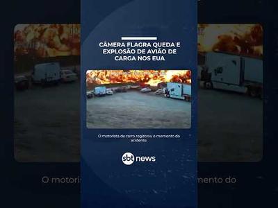 Câmera registra queda de avião de carga nos EUA; nove mortes confirmadas | #PrimeiroImpacto